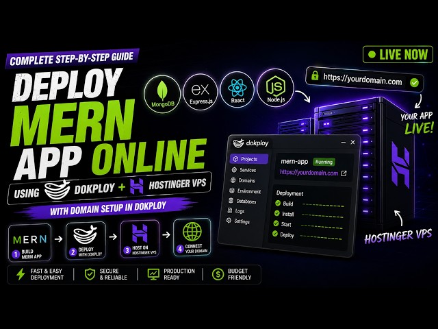 How To Deploy A MERN App On Hostinger VPS Using Dokploy With Custom Domain