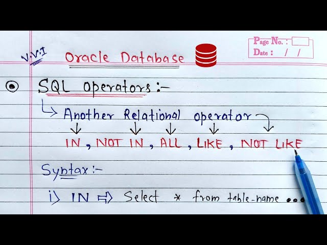 SQL: Distinct, ALL, IN, NOT IN, Between, LIKE and NOT LIKE Operators | Learn Coding