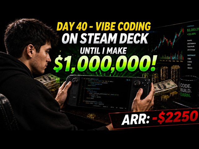 Day 40 - Vibe Coding On Steam Deck Until $1,000,000 | ARR: -$2250 | F*CK YOU GITHUB!