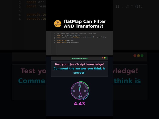 flatMap Can Filter AND Transform?! #JavaScript