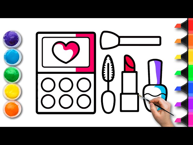 How to Draw a Cute Easy Makeup Kit 💋💄#easydrawing #art #makeupkit