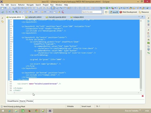 T2Ti ERP 2.0 - Java Web - Back Office - Access Control - Video Lesson 03 - Template