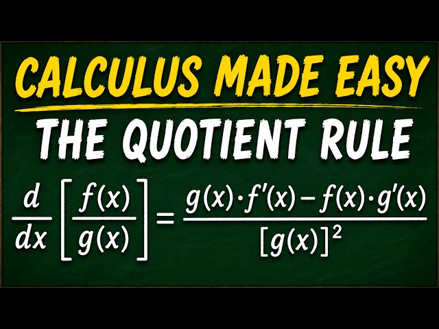 Calculus Made Easy: The Quotient Rule for Derivatives Explained