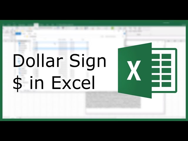 Dollar Sign $ in Excel | Excel in Minutes