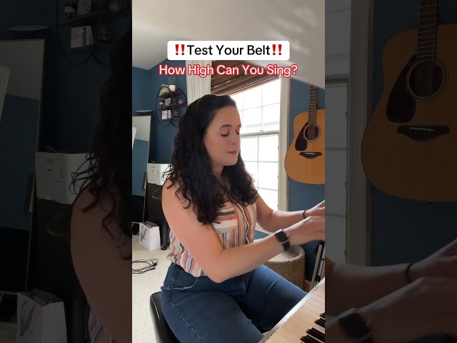 ‼️Test Your Belt - Vocal Range Test For Singers #singingexercises #belting