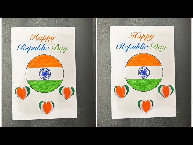 Diy Republic Day card | Republic day craft | greeting card #diy #craft #papercraft