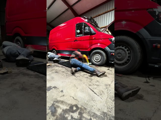 VW Crafter sidebars installed #shorts #vw #van #fyp