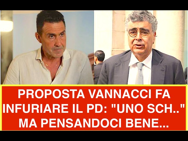 VANNACCI'S PROPOSAL INFURIATES THE PD "IT'S DISGUSTING" BUT IF YOU REALLY THINK ABOUT IT...