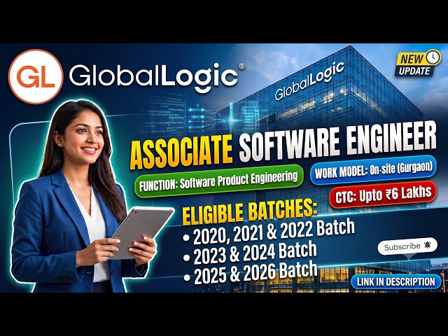GlobalLogic Off Campus Drive 2026 | GlobalLogic Hiring Freshers 2026 | Freshers | 2020 -2026 Batch