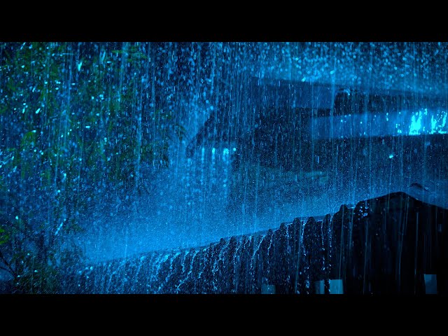 (NO ADS) Heavy Stormy Night with Torrential Rainstorm & Very Huge Thunder On Tin Roof for Sleep #01