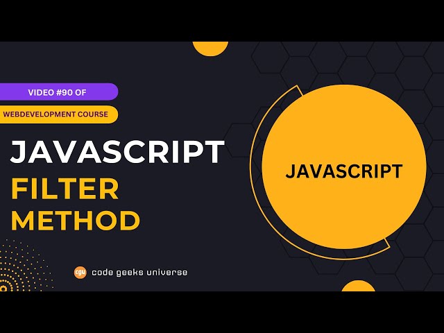 How to Use JavaScript Array filter() Method with Real-World Example 🚀 | Web Development Tutorial #90