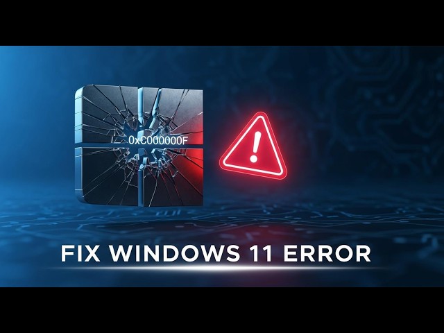 How To Fix Error Code 0xc000000f Windows 11 Error 0xc000000f Solution