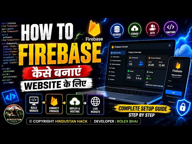 How To Setup Firebase For Website 🔥 | Firebase Complete Setup 2026 | HTML Website + Hosting