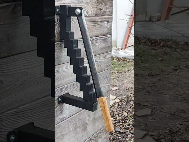 Wall Mounted Firewood Kindling Splitter,Manual Wood Splitter with Screws | Wood Cutter Splitter