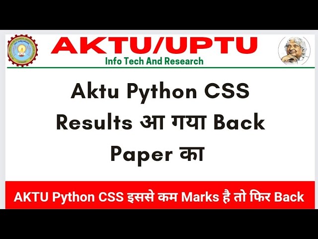 Python passing mark | aktu passing mark in non credit subject | aktu css passing mark | 2nd year css