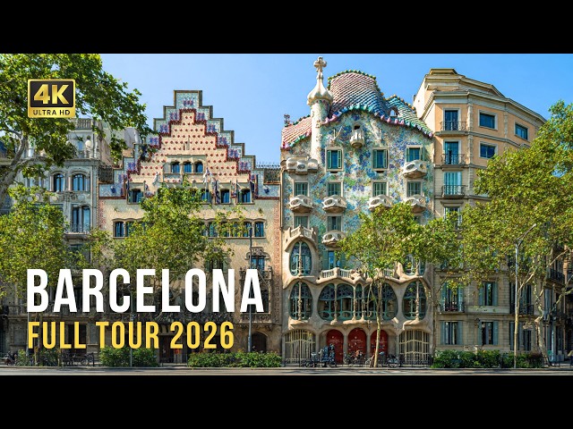 Barcelona, Spain ☀️ 2026 Full City Walk | 4K Walking Tour