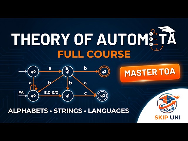 Theory of Automata Lecture 2 | Alphabets, Strings & Languages | Explained Full Course