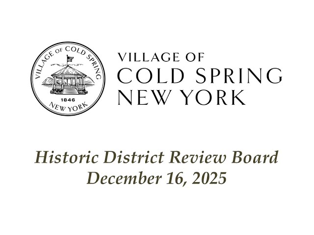 Historic District Review Board 12-16-2025
