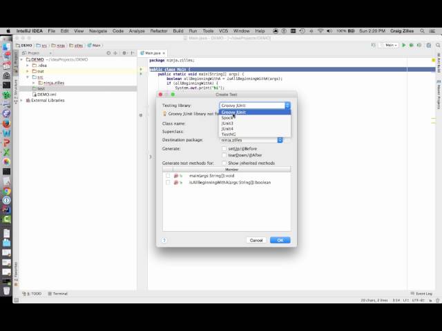 JUnit4 Testing in IntelliJ
