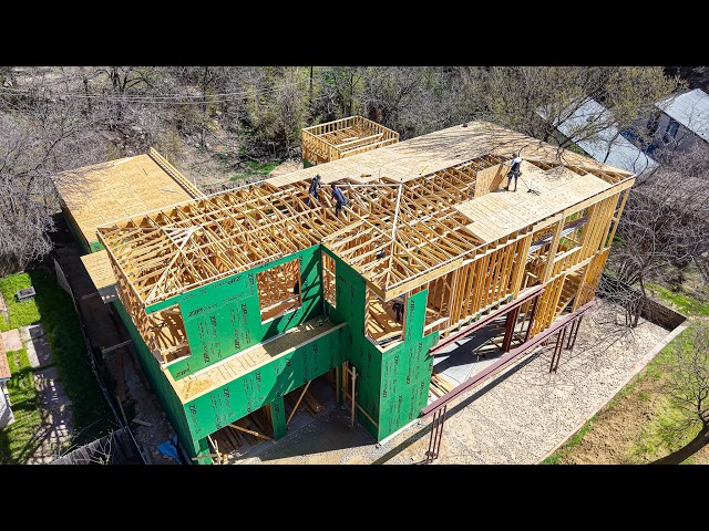 Framing a 5,500 Sq Ft House Start to Finish | Satisfying Construction ASMR