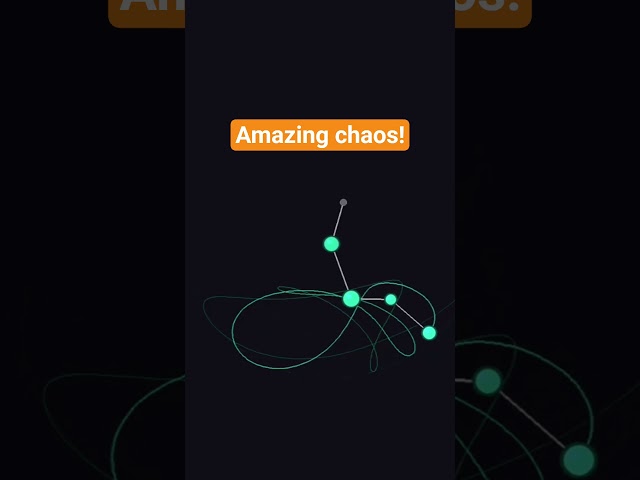 Pendulum problem. amazing chaos #physics #python #animation