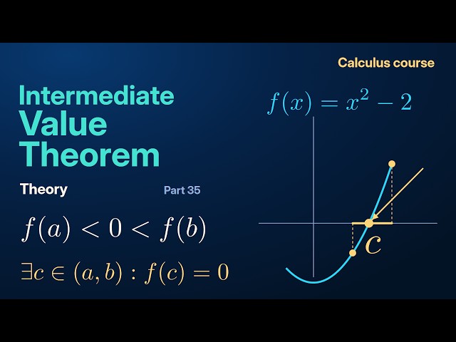 The Intermediate Value Theorem | Calculus Course: Theory Part 35