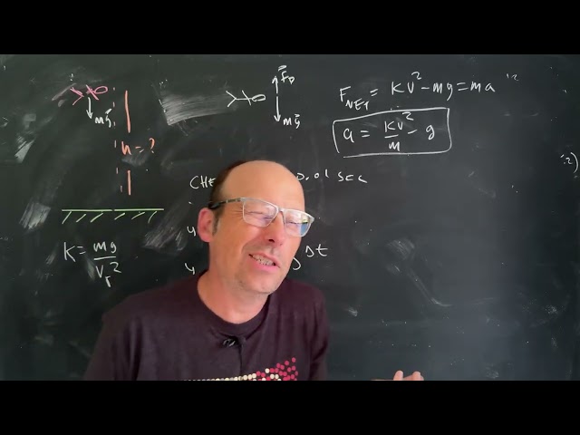 Python Physics: MythBusters dropping Buster to Terminal Velocity