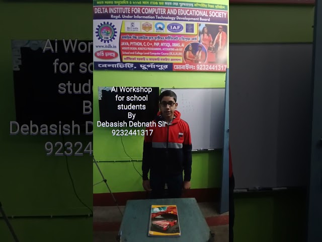 Ai Workshop for School students #python by Debasish Debnath sir
