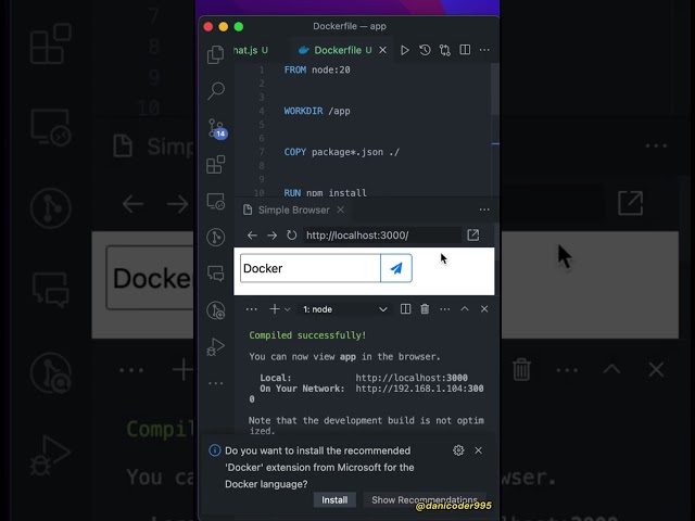 Dockerize React App #docker #reactjs #javascript