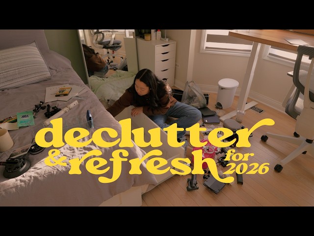 let’s do an end of year declutter & bedroom refresh for 2026 | ft. branch aire chair