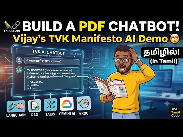 🔥 Build a PDF Chatbot with LangChain & Groq | Vijay's TVK Manifesto AI Demo 🤯 | Tamil
