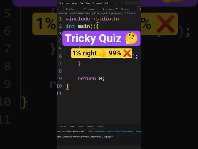 99% Students Fail This Coding Question ❌ #ytshorts #coding