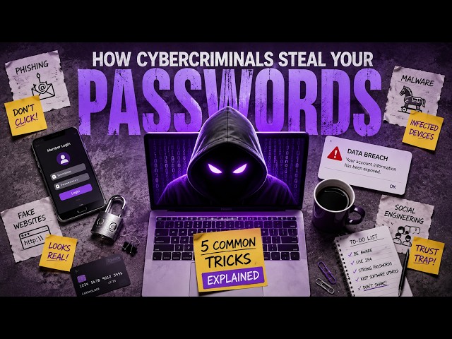 How Cybercriminals Steal Your Passwords | 5 Common Tricks Explained | The Knowledge Academy