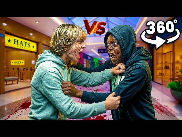 67 vs 61 Inside Mall | Who will WIN? Survive or DIE! (Scary VR 360° Video)
