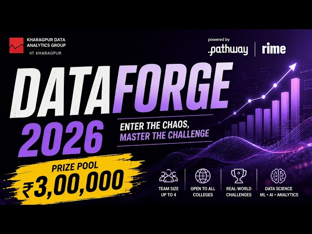 DataForge 2026 🔥 IIT Kharagpur Data Science Hackathon | ₹3 LAKH Prize Pool!