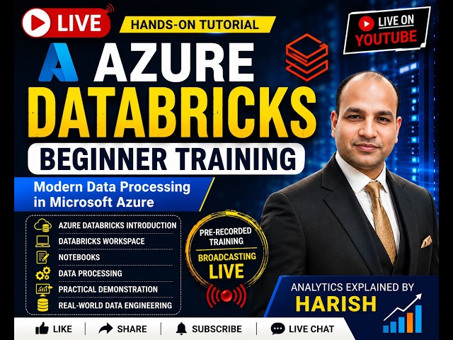 🔴 LIVE: Azure Databricks Beginner Training | Hands-On Tutorial