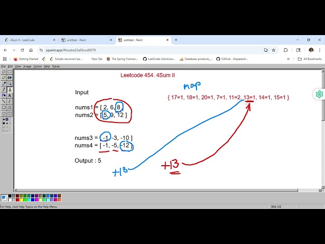 Leetcode 454  4Sum II -  Popular Interview Question  -  Explained In Hindi