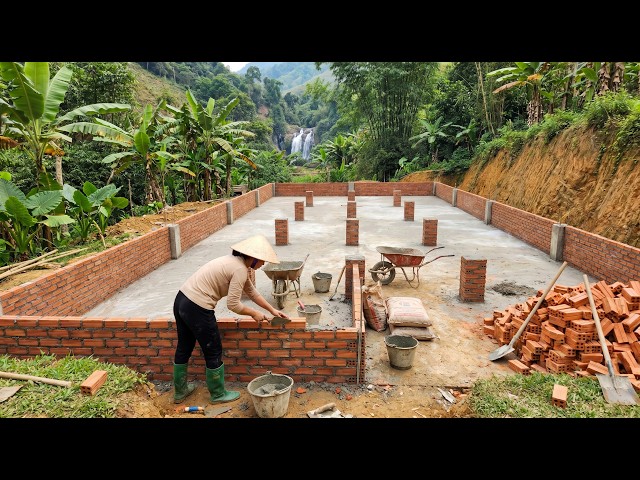 TIMELAPSE - Building a 1000+ Pig Farm in the Forest Using Brick & Cement