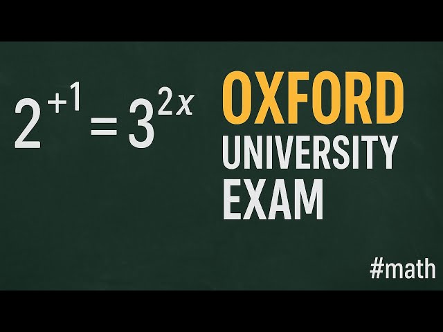Solve: 2^(x+1) = 3^(2x) | Exponential Equation Trick! #maths