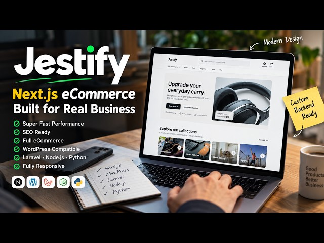 Jestify: Next.js eCommerce Website | Fast, SEO-Ready & Scalable