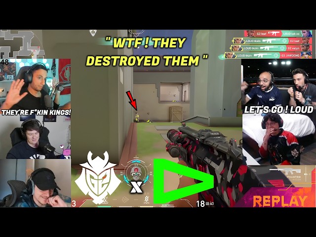 24 Minutes of Streamers React to LOUD vs G2 INSANE Moments in VCT Americas Stage 2 Playoffs