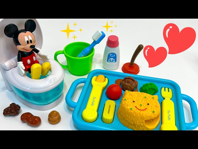 [🌟Toy ASMR🌟] 💩Mickey Mouse Potty training Toy & Eating ASMR | Satisfying Toy Unboxing ASMR