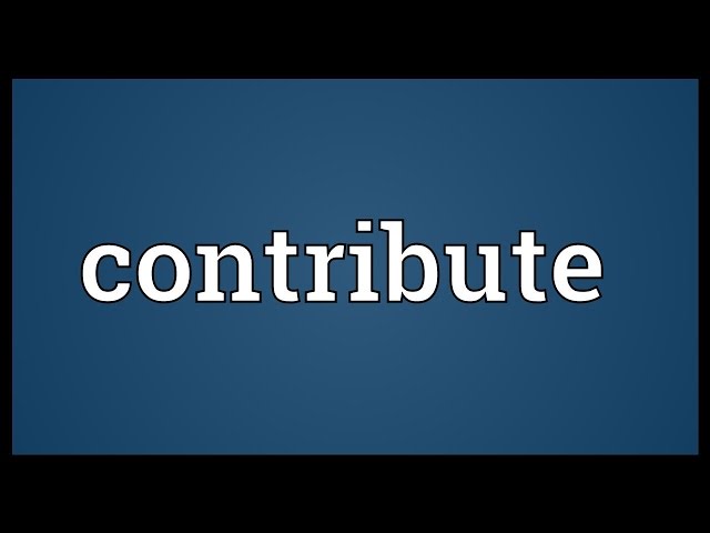 Contribute Meaning