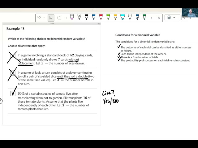 STATS   U9 Part 5   Binomial Random Variables   Identifying Binomial Variables & Binomial Probabilit