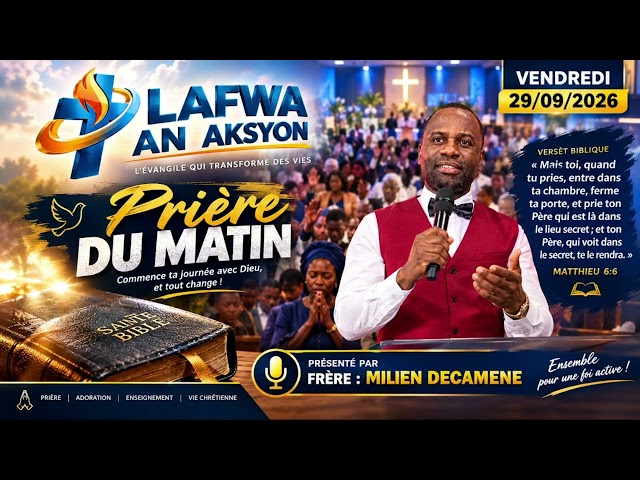 PRIÈRE DU MATIN | COMMENCE TA JOURNÉE AVEC DIEU | MATTHIEU 6 | VENDREDI 29/09/2026