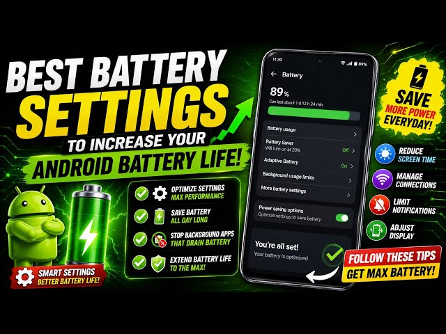 How to improve battery life in an Android phone🔋