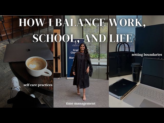 HOW TO BALANCE WORKING FULL TIME AS A GRAD STUDENT | tips and tricks so you can do it all!!