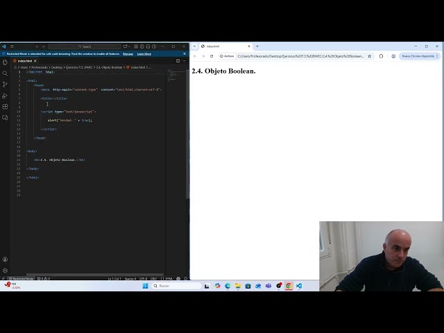 Curso de JavaScript. 2.4. Objeto Boolean.