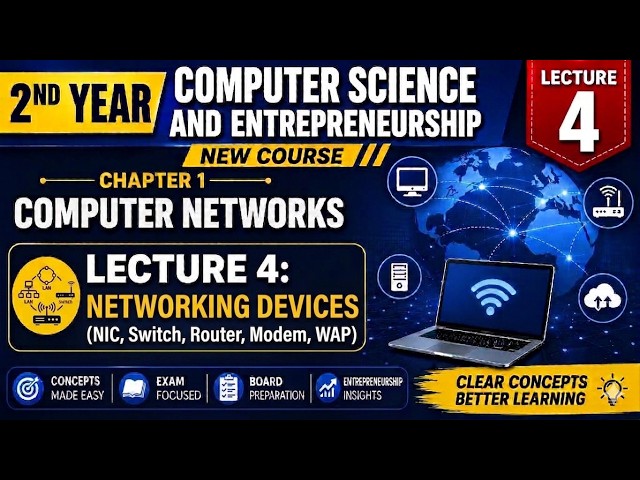 Lecture 04 | Network Devices  | 2nd Year CS & Entrepreneurship | New Syllabus