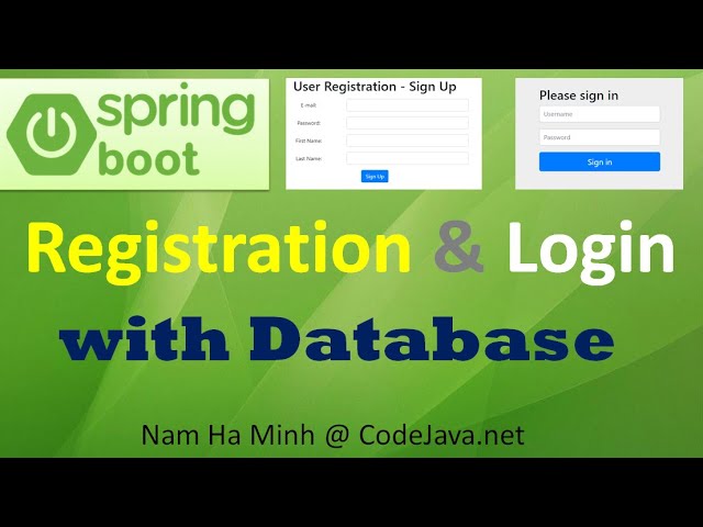 Spring Boot User Registration and Login Tutorial with MySQL Database, Bootstrap and HTML5